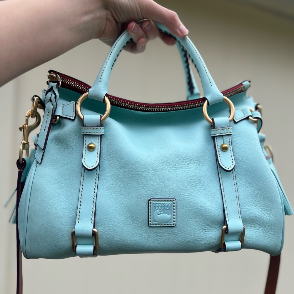 RARE! Dooney & Bourke Florentine Small Satchel in the color AQUA!